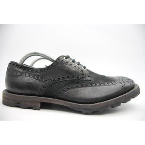 Andrea Ventura Firenze  Men's EU 43 Oxford Wingtip Black Leather Shoes